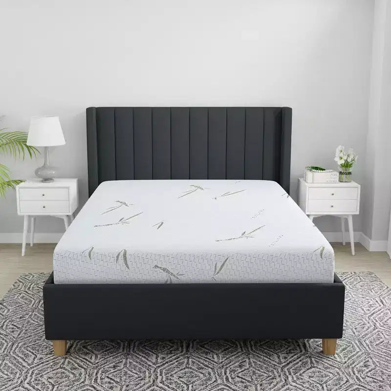Okak 8/10IN Bamboo Rayon Memory Foam Mattress, Breathable Medium Firm Mattress, Preasure-Relief Mattress for Home, Hotel