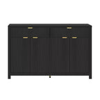Credenza Moderna con Motivo a Onde, Mobile Versatile con Scanalature, Dispensa da Cucina con Cassetti e Ripiani Regolabili per Cucina, Sala da Pranzo