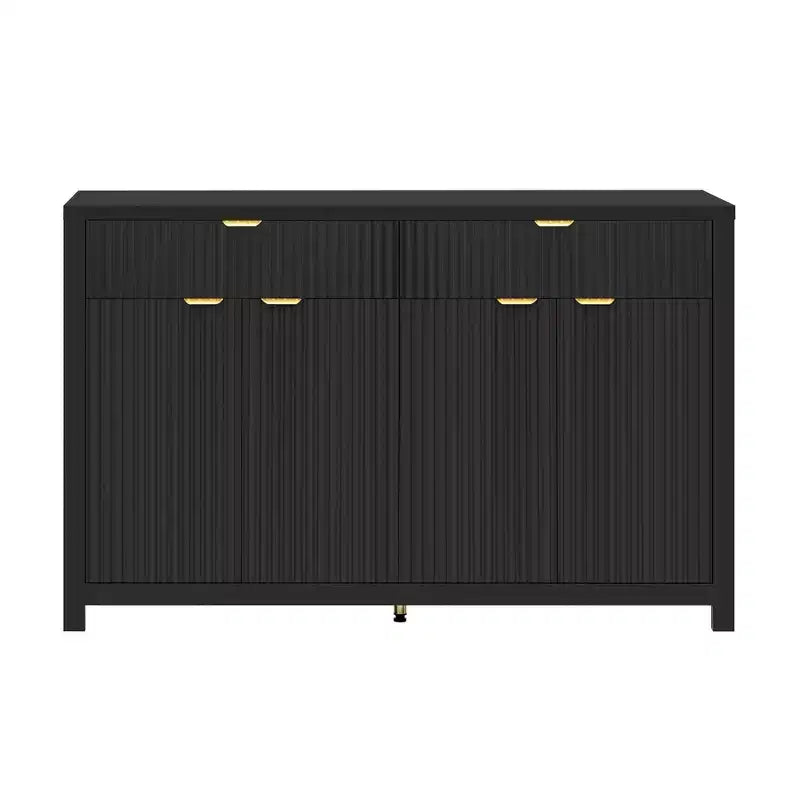 Credenza Moderna con Motivo a Onde, Mobile Versatile con Scanalature, Dispensa da Cucina con Cassetti e Ripiani Regolabili per Cucina, Sala da Pranzo