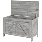 Storage Chest, Farmhouse Lift Top Box Organizer with Safety Hinge, for Bedroom, Entryway, Living Room