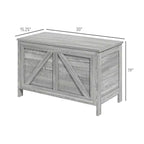 Baule Contenitore, Cassapanca Organizer in Stile Rustico con Coperchio a Sollevamento e Cerniera di Sicurezza, per Camera da Letto, Ingresso, Soggiorno