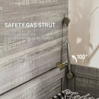 Baule Contenitore, Cassapanca Organizer in Stile Rustico con Coperchio a Sollevamento e Cerniera di Sicurezza, per Camera da Letto, Ingresso, Soggiorno