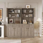 Dispensa alta da cucina, Mobile dispensa da 178 cm con ripiano, Mobili da cucina con ante e cassetto a scanalature, Credenza indipendente