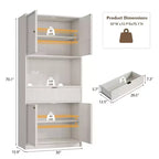 Dispensa alta da cucina, Mobile dispensa da 178 cm con ripiano, Mobili da cucina con ante e cassetto a scanalature, Credenza indipendente