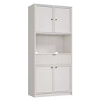 Dispensa alta da cucina, Mobile dispensa da 178 cm con ripiano, Mobili da cucina con ante e cassetto a scanalature, Credenza indipendente