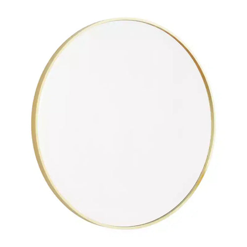 HomeRoots 20 Gold Metal Round Framed Bathroom Vanity Mirror