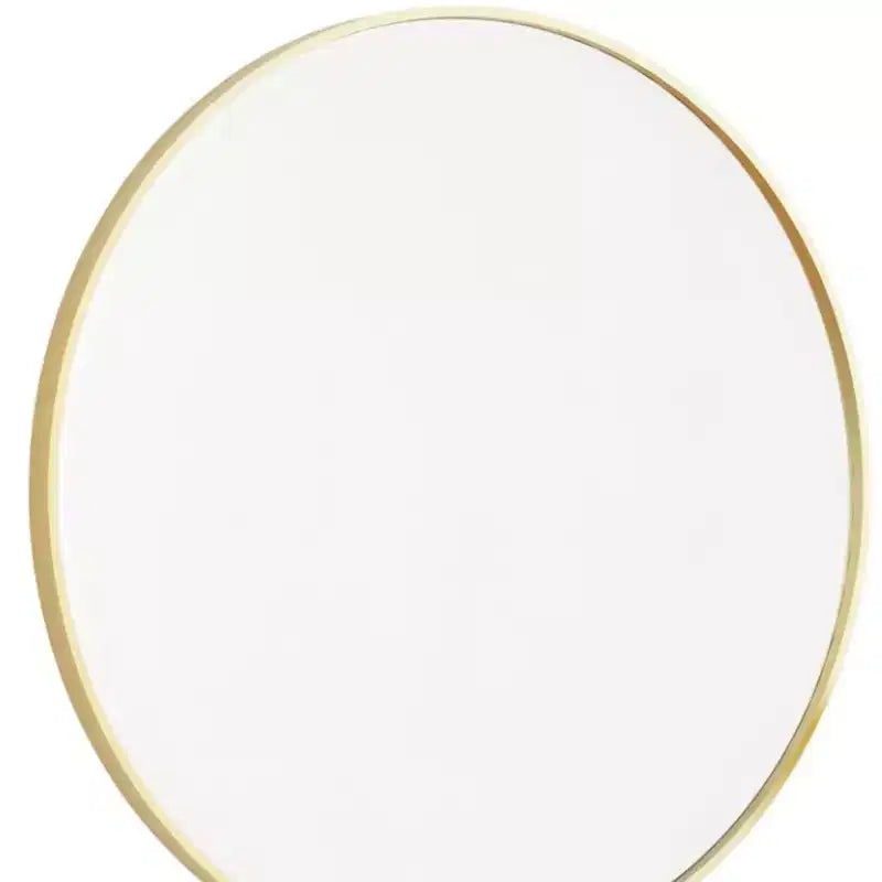 Specchio da bagno con cornice rotonda in metallo dorato da 20 pollici