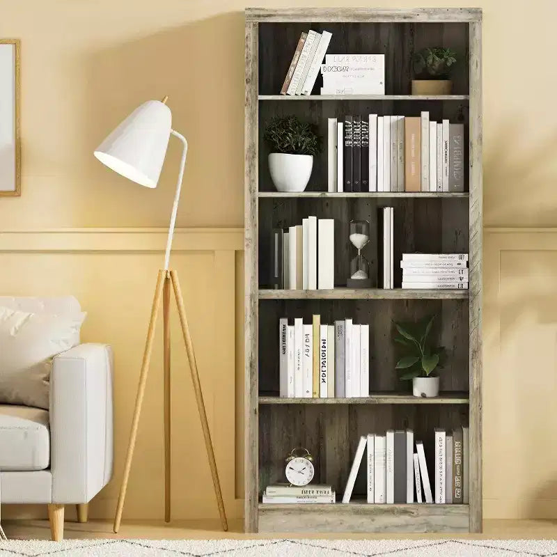 Libreria Alta 71" a 5 Ripiani Aperti