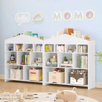 Libreria organizer per bambini, libreria a 9 scomparti per bambini, scaffale bianco per bambini, armadietto portaoggetti a forma di casetta per sala giochi, cameretta, scuola