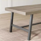 Tavolo da Pranzo Industriale 70,87" per 6-8 Persone, Tavolo da Pranzo Rettangolare con Gambe in Metallo, Tavolo Lungo da Cucina in Legno