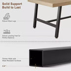 Tavolo da Pranzo Industriale 70,87" per 6-8 Persone, Tavolo da Pranzo Rettangolare con Gambe in Metallo, Tavolo Lungo da Cucina in Legno