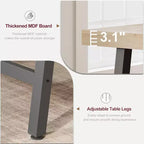 Tavolo da Pranzo Industriale 70,87" per 6-8 Persone, Tavolo da Pranzo Rettangolare con Gambe in Metallo, Tavolo Lungo da Cucina in Legno