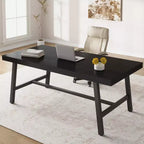 Tavolo da Pranzo Industriale 70,87" per 6-8 Persone, Tavolo da Pranzo Rettangolare con Gambe in Metallo, Tavolo Lungo da Cucina in Legno