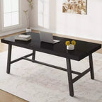 Tavolo da Pranzo Industriale 70,87" per 6-8 Persone, Tavolo da Pranzo Rettangolare con Gambe in Metallo, Tavolo Lungo da Cucina in Legno