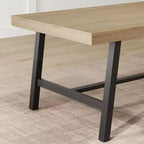 Tavolo da Pranzo Industriale 70,87" per 6-8 Persone, Tavolo da Pranzo Rettangolare con Gambe in Metallo, Tavolo Lungo da Cucina in Legno