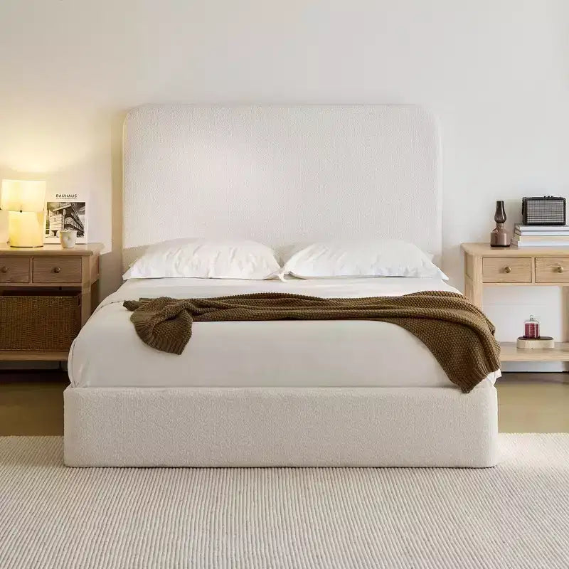 Christopher Knight Home Elen Modern Chenille Upholstered Bed with Headboard