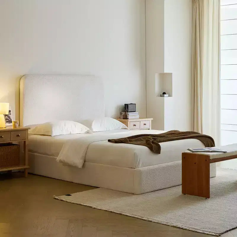 Letto imbottito Elen Modern in ciniglia