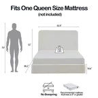 Letto imbottito Elen Modern in ciniglia