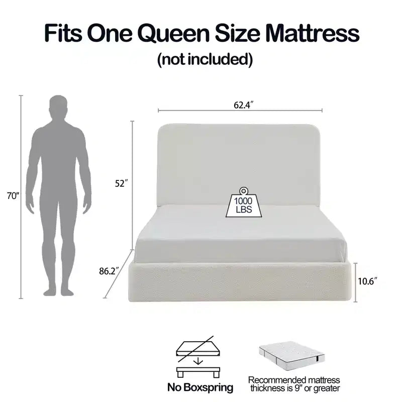 Letto imbottito Elen Modern in ciniglia