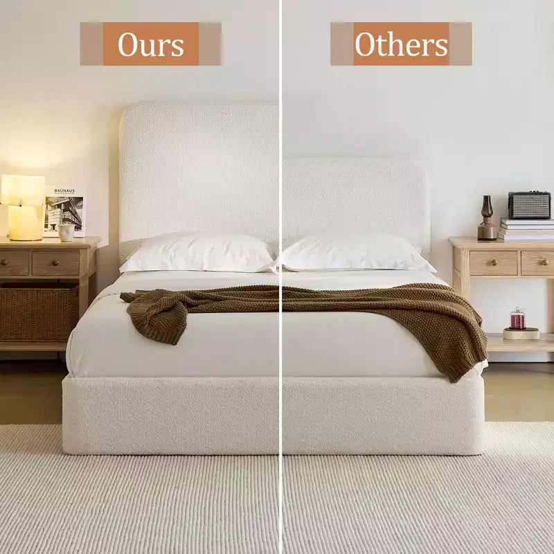 Letto imbottito Elen Modern in ciniglia