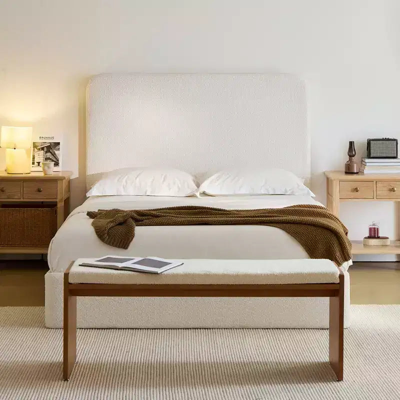 Letto imbottito Elen Modern in ciniglia