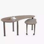 Tavolino da caffè girevole a 360° con ripiano a 2 livelli in MDF