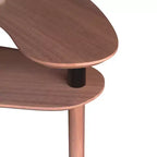Tavolino da caffè girevole a 360° con ripiano a 2 livelli in MDF