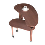 Tavolino da caffè girevole a 360° con ripiano a 2 livelli in MDF
