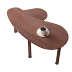 Tavolino da caffè girevole a 360° con ripiano a 2 livelli in MDF