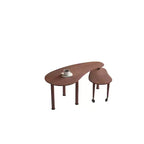 Tavolino da caffè girevole a 360° con ripiano a 2 livelli in MDF