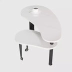 Tavolino da caffè girevole a 360° con ripiano a 2 livelli in MDF