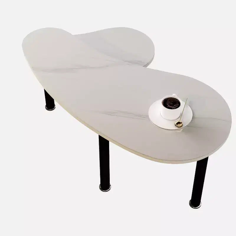 Tavolino da caffè girevole a 360° con ripiano a 2 livelli in MDF