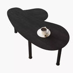 Tavolino da caffè girevole a 360° con ripiano a 2 livelli in MDF