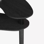 Tavolino da caffè girevole a 360° con ripiano a 2 livelli in MDF