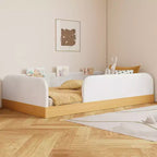 Letto a piattaforma singolo con cuscini