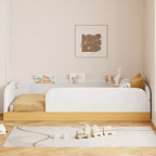 Letto a piattaforma singolo con cuscini