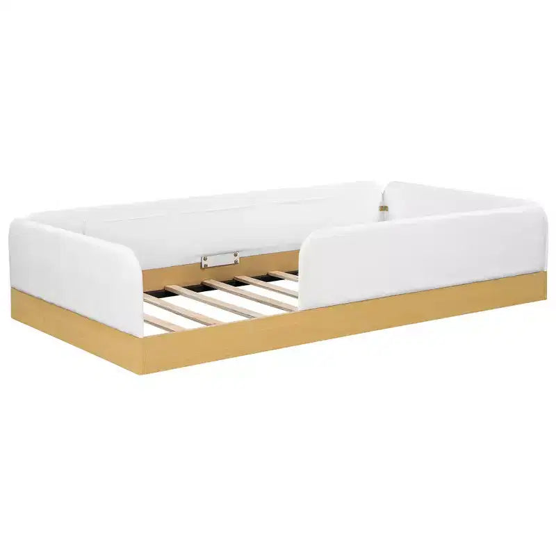 Letto a piattaforma singolo con cuscini