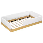 Letto a piattaforma singolo con cuscini