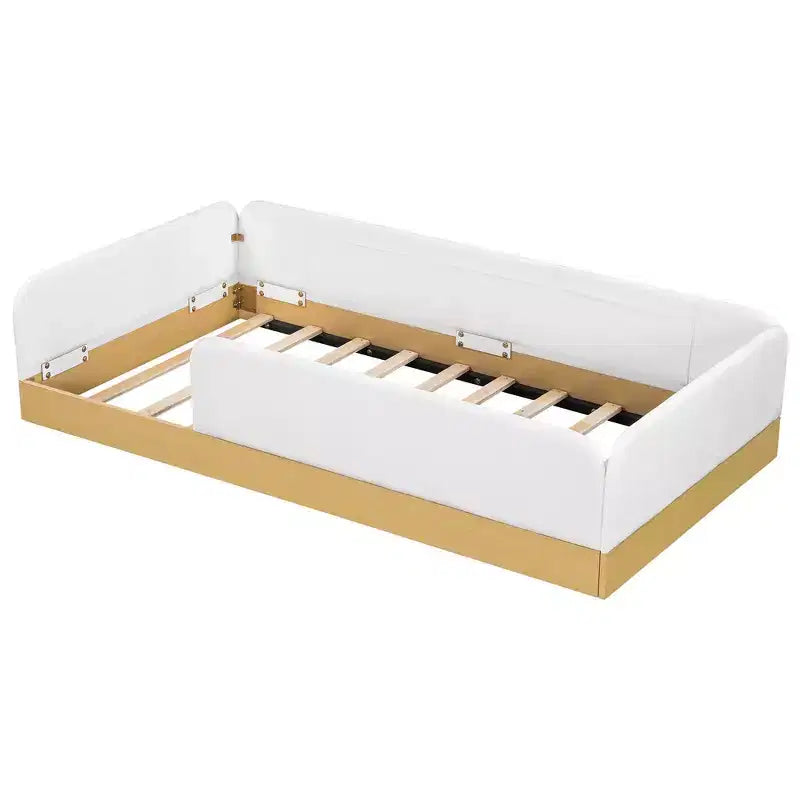 Letto a piattaforma singolo con cuscini