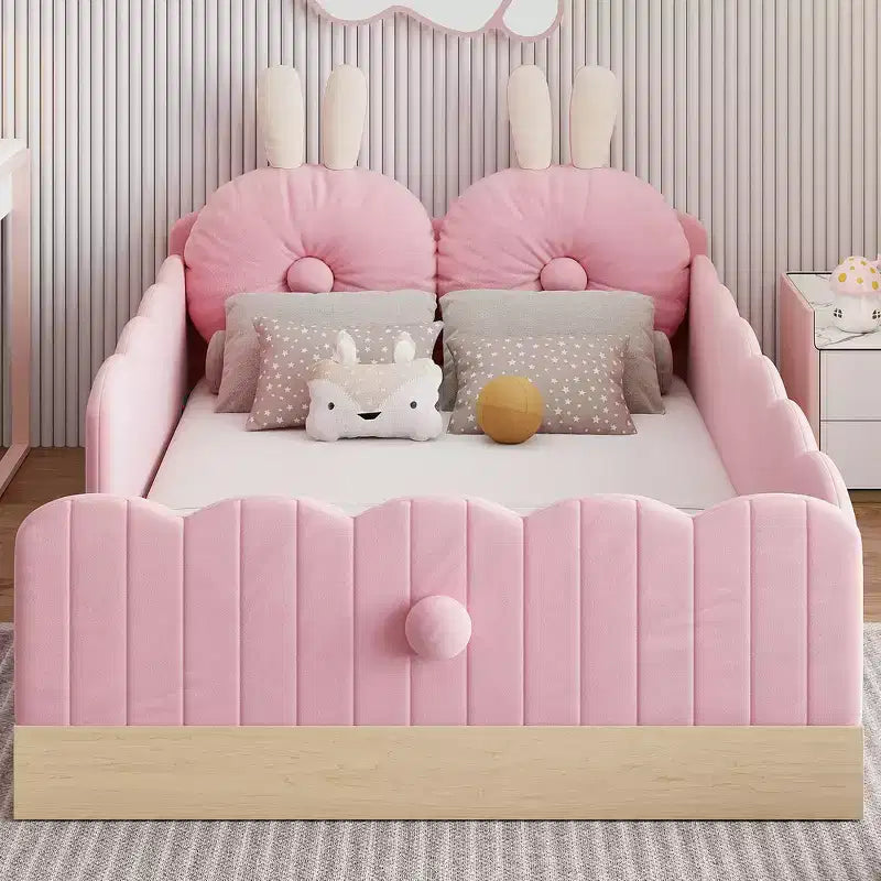 Letto a piattaforma singolo con cuscini