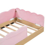 Letto a piattaforma singolo con cuscini
