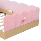 Letto a piattaforma singolo con cuscini