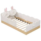 Letto a piattaforma singolo con cuscini