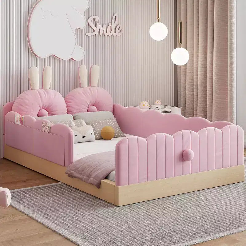Letto a piattaforma singolo con cuscini
