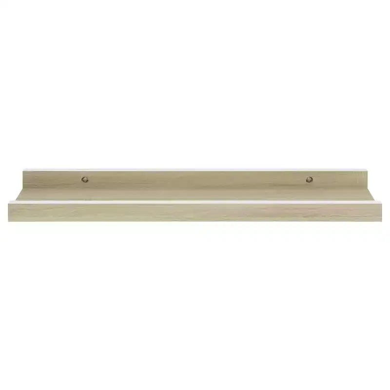 Set di 2 mensole da parete bianco e rovere Sonoma in MDF 40 x 9 x 3 cm
