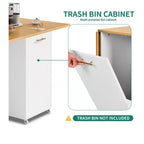 Carrello da Cucina su Ruote con Prese Elettriche e Bancone Colazione Pieghevole, Carrello Portatile con Ampio Armadietto e Cestino per la Spazzatura