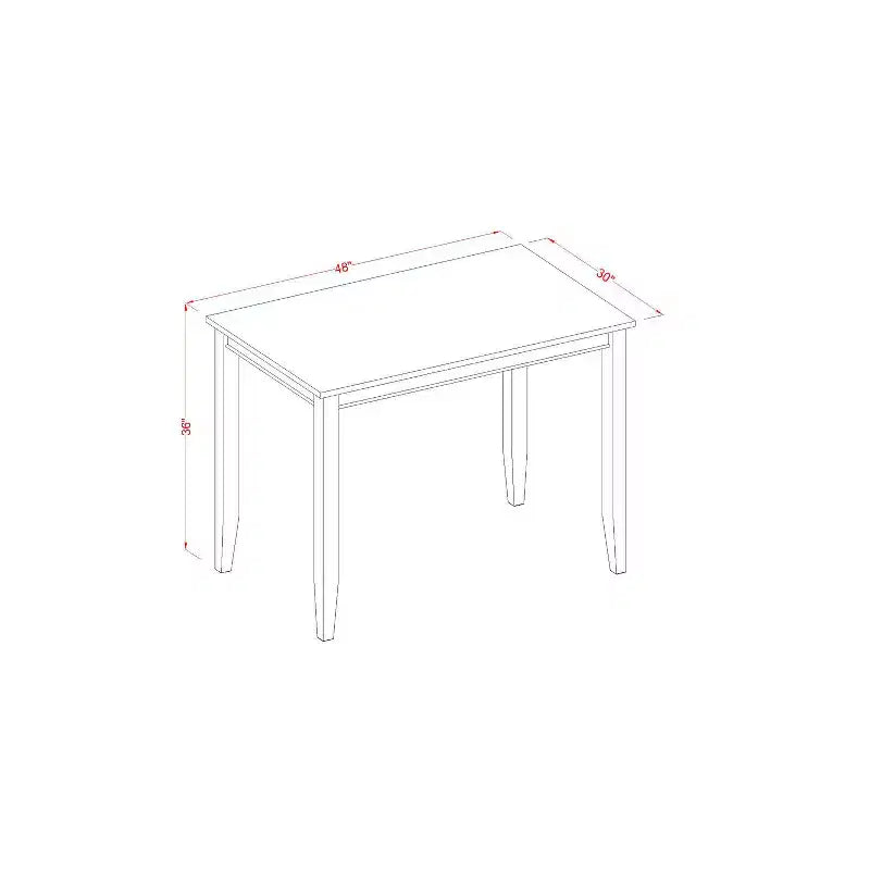 Set da pub altezza bancone - Set da pranzo da 5 pezzi con tavolo e 4 sedie - Finitura moderna in mogano