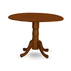 HomeStock 3-Pc Buttermilk and Cherry Solid Wood Top - Dining Room Set - Seats 4