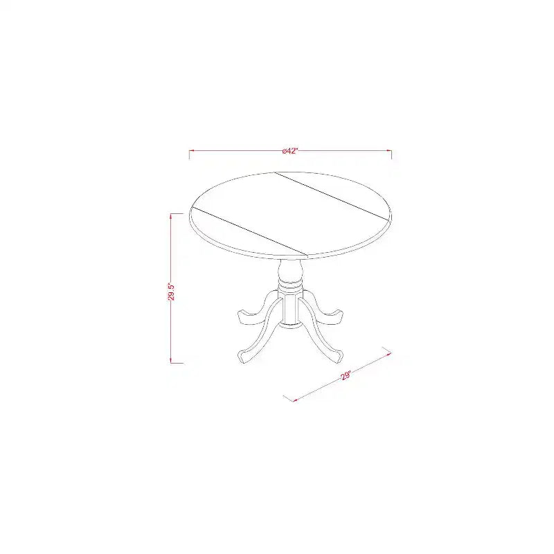 Set da pranzo 3 pezzi con piano in legno massello di ciliegio e panna