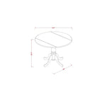 Set da pranzo 3 pezzi con piano in legno massello di ciliegio e panna